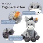 Steiff Kuscheltier Dinkie Esel, Süßes Stofftier mit Kunststoffaugen, Kinder, Jungen & Mädchen, Friends, Plüschtier - Image 4