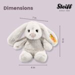 Steiff Hoppie Hase 18 cm hellgrau, Plüschtier Hase mit Schlappohren, Soft Cuddly Friends, flauschiges Stofftier zum - Image 2