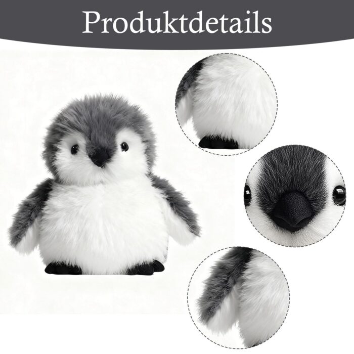 JcvPot Pinguin Kuscheltier, Weiches Stofftier Für Kinder Und Babys, Kuscheltier Pinguin Plüschtielüschtier – Bild 6