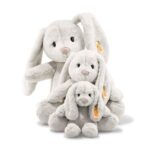 Steiff Hoppie Hase 18 cm hellgrau, Plüschtier Hase mit Schlappohren, Soft Cuddly Friends, flauschiges Stofftier zum - Image 5