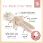 Bieco Kuscheltier Reh Ella mit Rassel | Baby Kuscheltier ab 0 Monate Stofftier Baby Plüschtier Rehr - Image 6