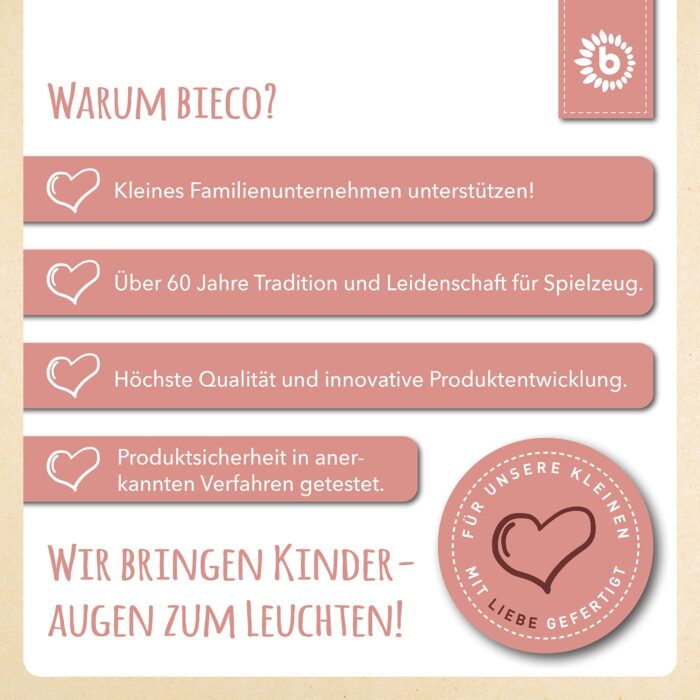 Bieco Kuscheltier Reh Ella mit Rassel | Baby Kuscheltier ab 0 Monate Stofftier Baby Plüschtier Rehr - Image 2