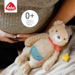 Fehn Kuscheltier Bär Bruno – Weicher Teddybär für Neugeborene als Einschlafhilfe - Stofftier zum Greifen, - Image 5